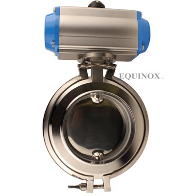Butterfly Valve Compact with Aluminum Actuator 6'' silicone SS316 Clamp