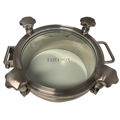 Manway Circular with pressure borosilicate glass cover SS316